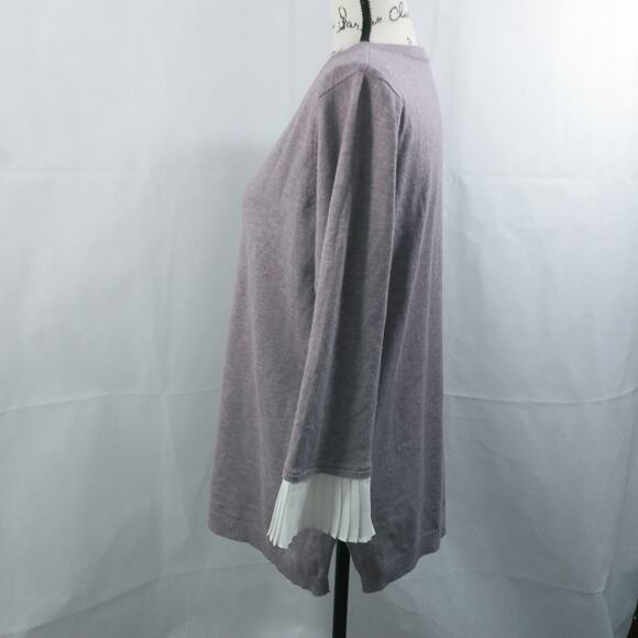 Sioni Purple Wool Blend Sweater Chiffon L - Picture 5 of 6